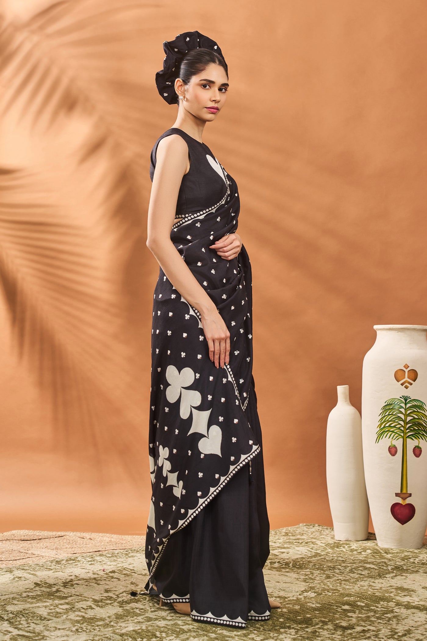 Masaba Black All Fours Saree indian designer wear online shopping melange singapore