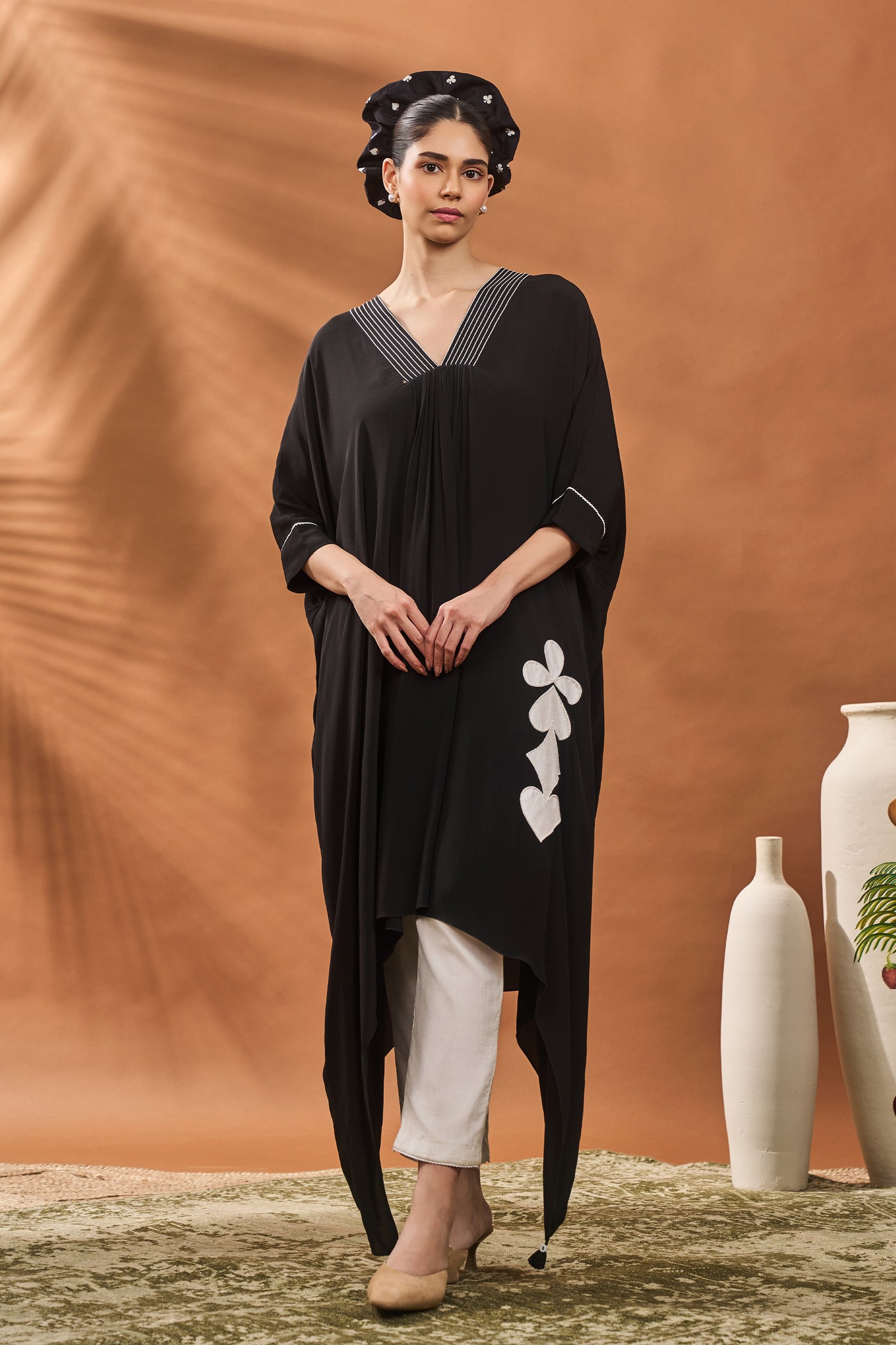 Masaba Black All Fours Tunic Set indian designer wear online shopping melange singapore
