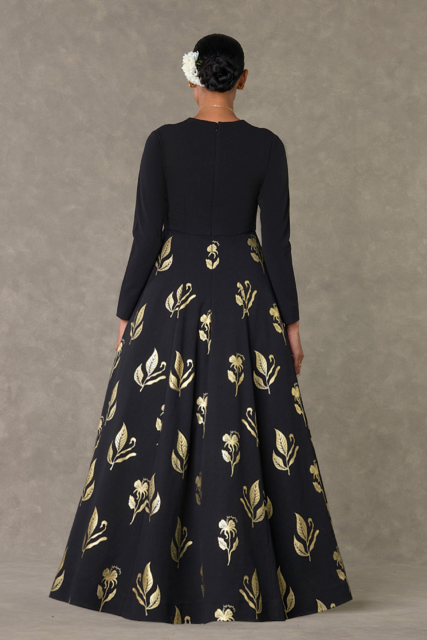 Masaba Black All In Bloom Gown indian designer wear online shopping melange singapore
