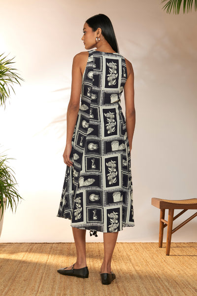 Masaba Black And White Checkmate Midi Dress indian designer wear online shopping melange singapore