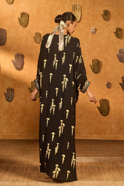 Masaba Black Cherry Vine Kaftan indian designer wear online shopping melange singapore 