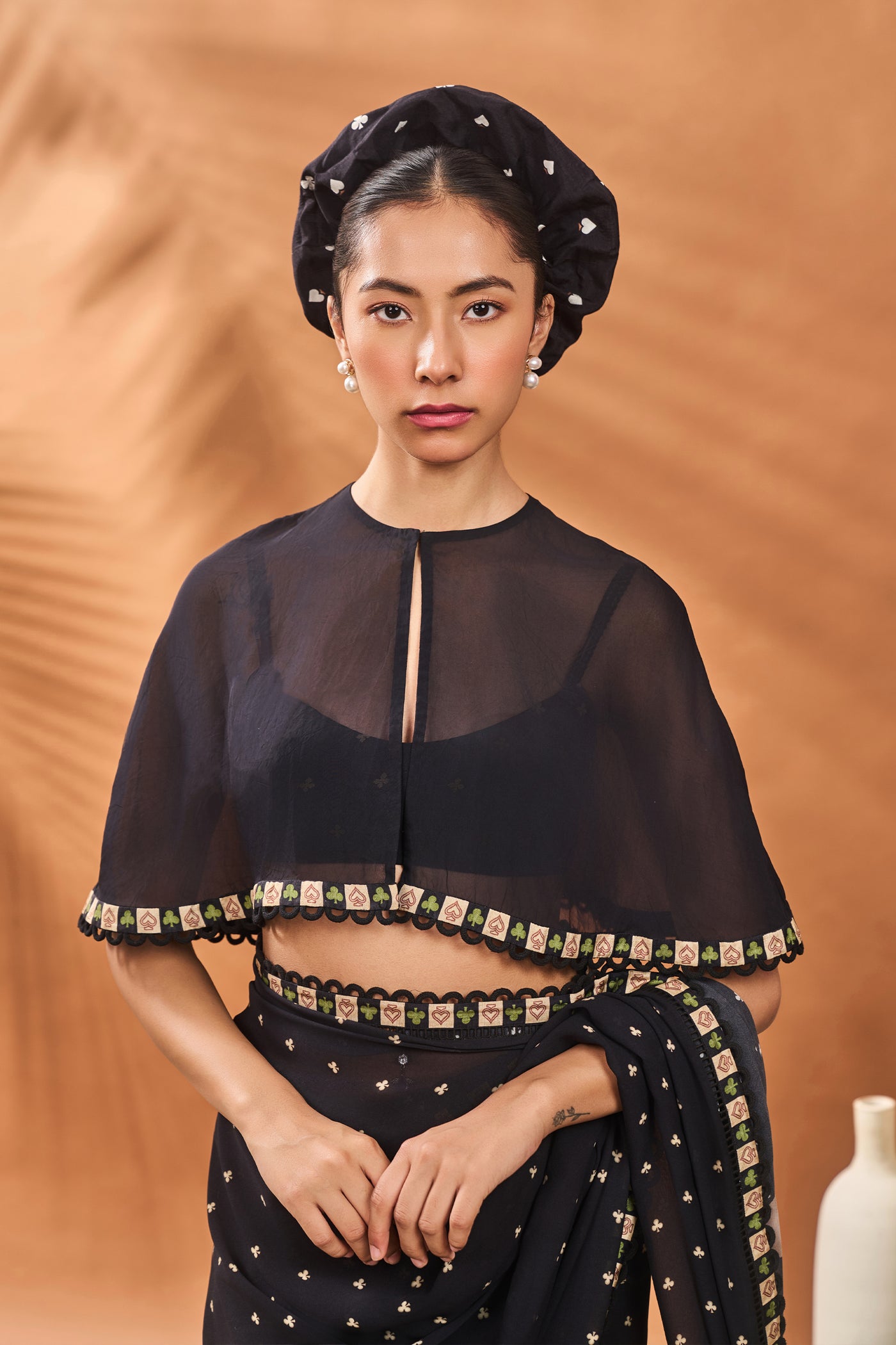 Masaba Black Striped All Fours Saree indian designer wear online shopping melange singapore