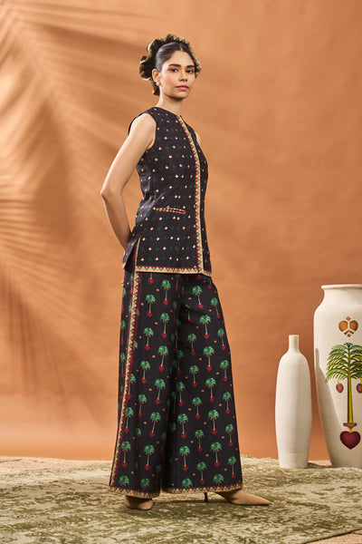 Masaba Black Tree Of Hearts Co-ord Set indian designer wear online shopping melange singapore