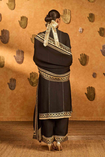 Masaba Black Vase Culotte Set indian designer wear online shopping melange singapore 
