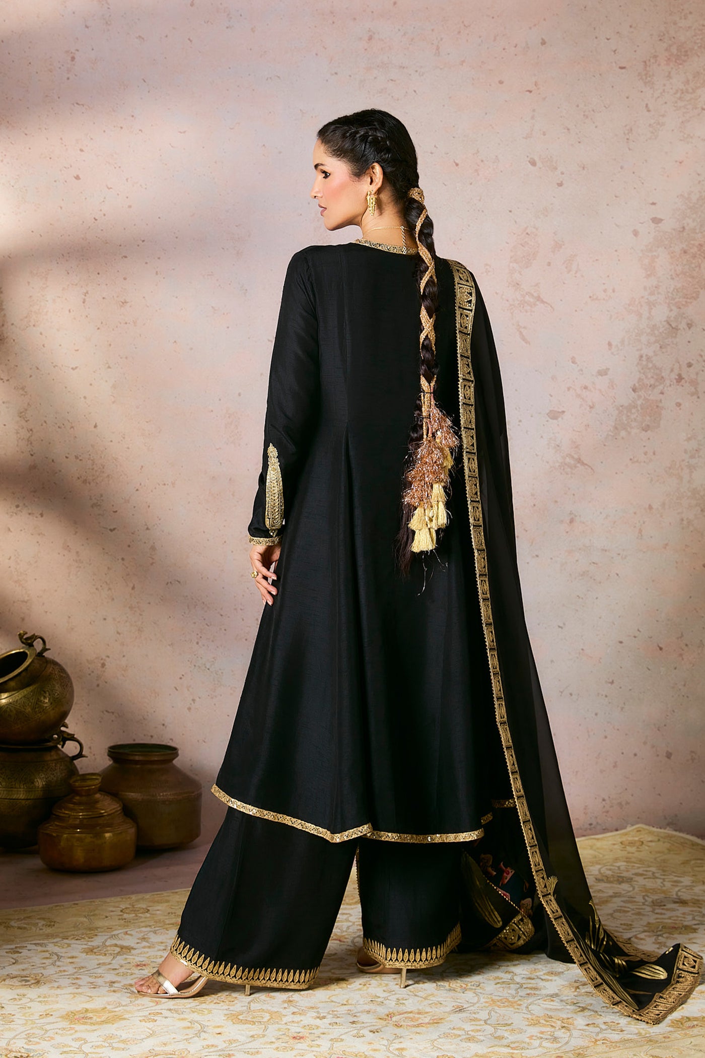 Masaba Black Whispering Lily Ckd Set indian designer wear online shopping melange singapore