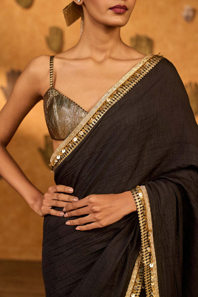 Masaba Black Wishdrop Gota Saree indian designer wear online shopping melange singapore 