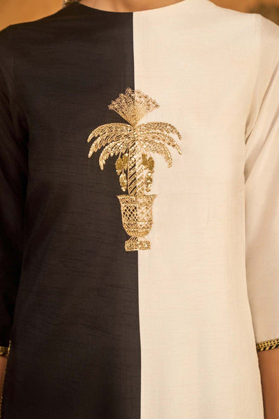Masaba Black Ying Yang Kurta Set indian designer wear online shopping melange singapore 
