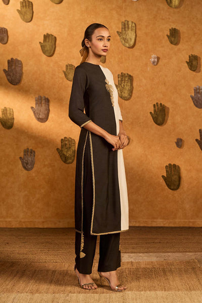 Masaba Black Ying Yang Kurta Set indian designer wear online shopping melange singapore 