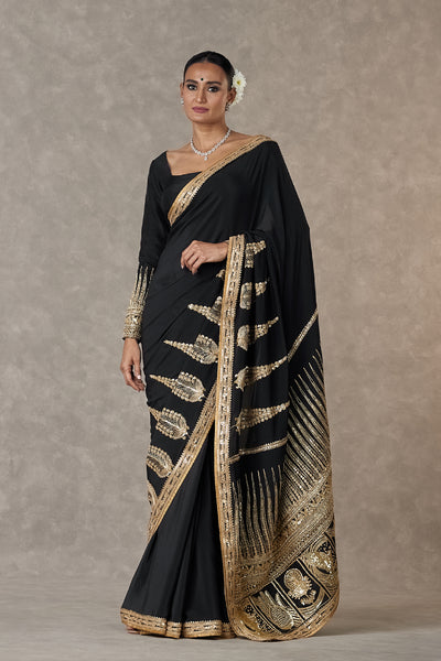 Masaba Black Son Patti Saree indian designer wear online shopping melange singapore