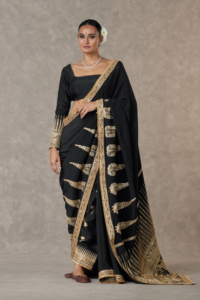 Masaba Black Son Patti Saree indian designer wear online shopping melange singapore