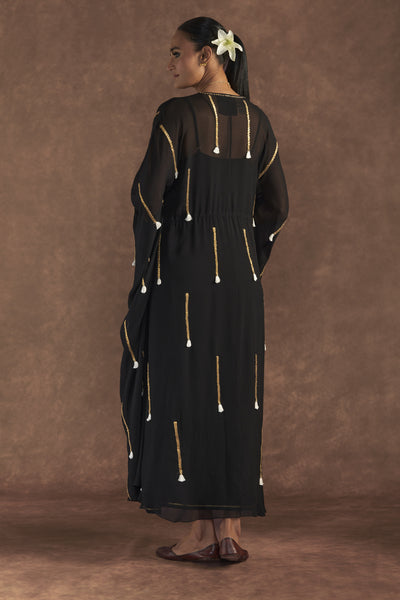 Masaba Black 'paan-patti' Cover-up Kaftan Indian designer wear online shopping melange singapore