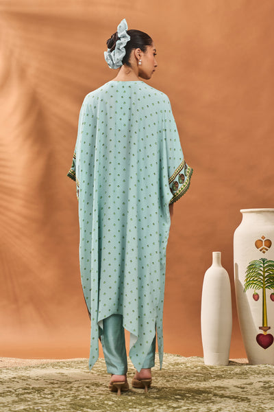 Masaba Blue Ace Of Spades Kurta Set indian designer wear online shopping melange singapore