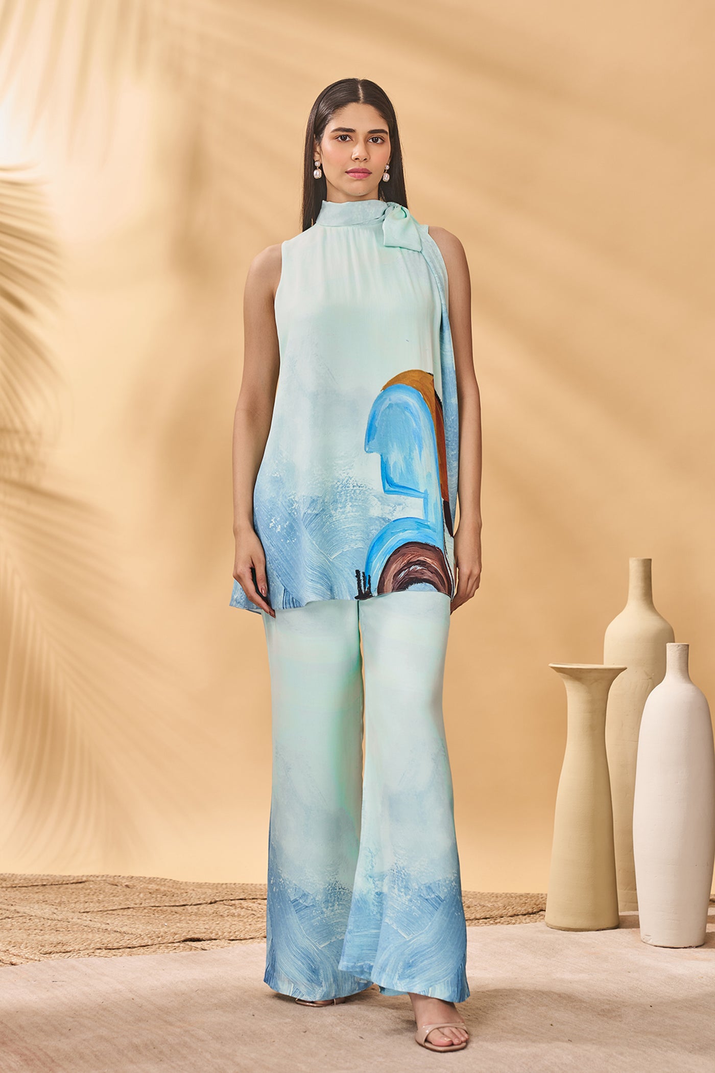 Masaba Blue Lost In Space Tunic Set indian designer wear online shopping melange singapore