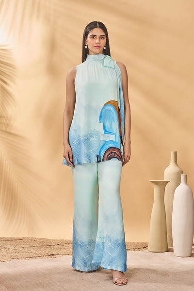 Masaba Blue Lost In Space Tunic Set indian designer wear online shopping melange singapore