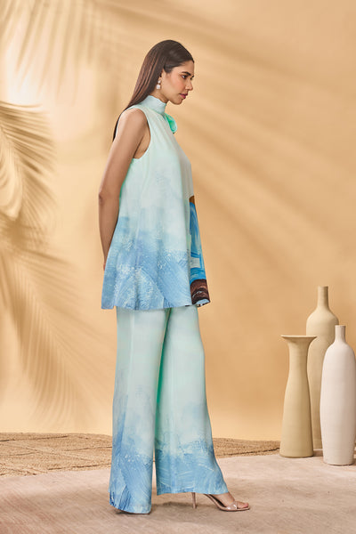Masaba Blue Lost In Space Tunic Set indian designer wear online shopping melange singapore