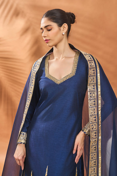Masaba Blue Pixie Dust Kurta Set indian designer wear online shopping melange singapore
