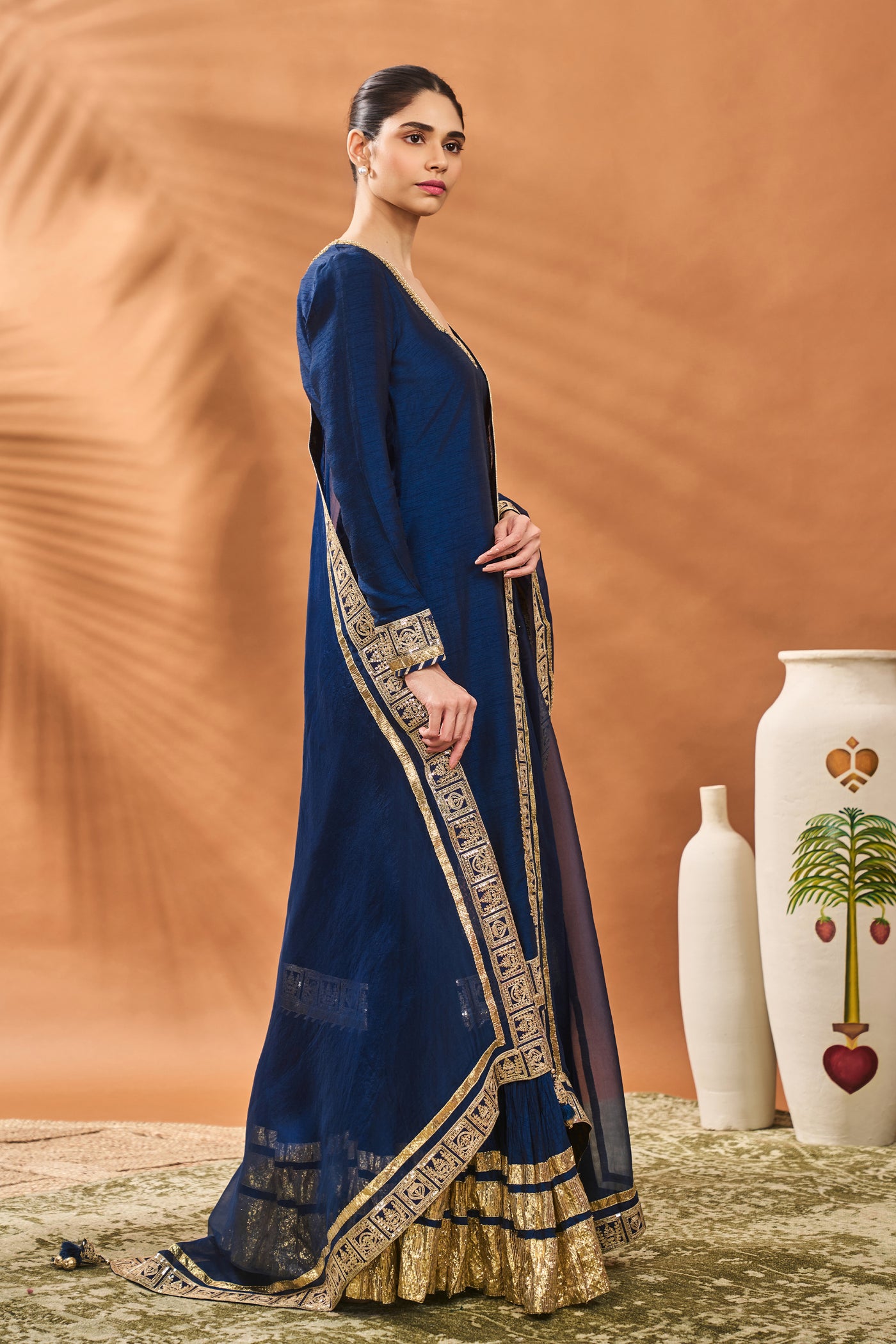 Masaba Blue Pixie Dust Kurta Set indian designer wear online shopping melange singapore
