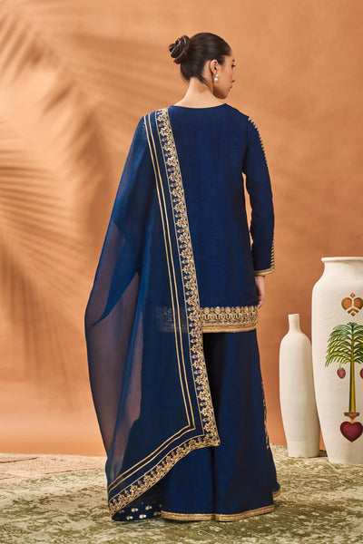 Masaba Blue Trikone Sharara Set indian designer wear online shopping melange singapore