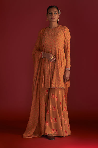 Masaba Caramel Nectar Cup Sharara Set Indian designer wear online shopping melange singapore