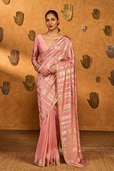 Masaba Champagne Midas Touch Saree indian designer wear online shopping melange singapore 