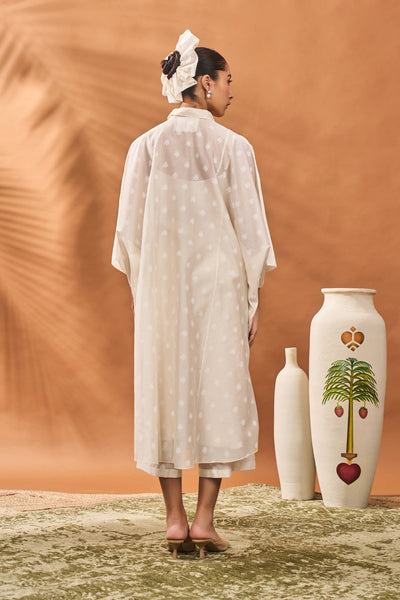 Masaba Chanderi Trellis Palm Kaftan Set indian designer wear online shopping melange singapore