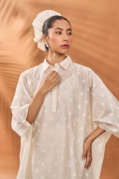 Masaba Chanderi Trellis Palm Kaftan Set indian designer wear online shopping melange singapore