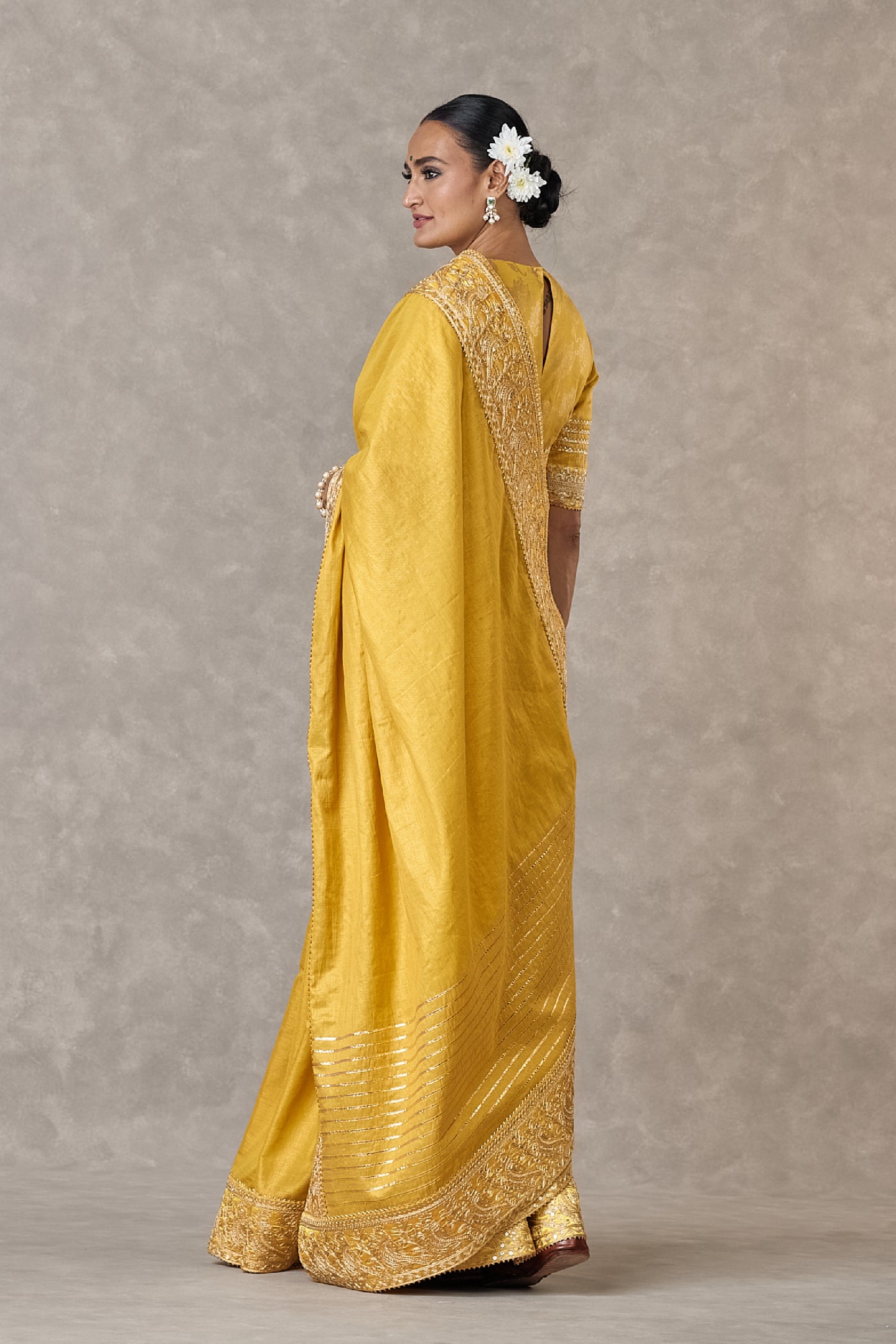 Masaba Corn Yellow  Saree indian designer wear online shopping melange singapore