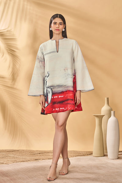 Masaba Dancing Shadows Trapeze Dress indian designer wear online shopping melange singapore