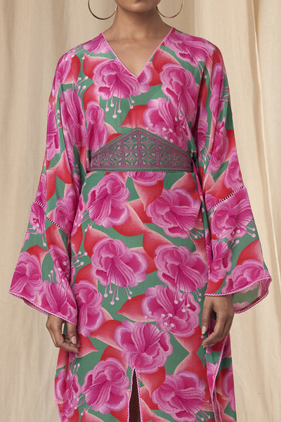 Masaba Daphne Sea Green Boomerang Kaftan Dress indian designer wear online shopping melange singapore