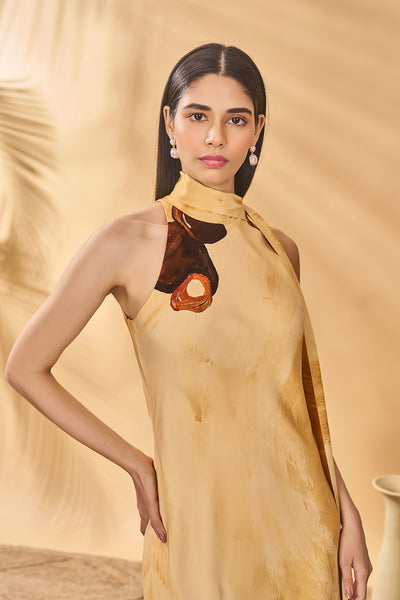 Masaba Earthern Echos Halter Dress indian designer wear online shopping melange singapore