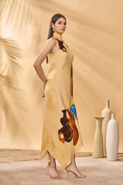 Masaba Earthern Echos Halter Dress indian designer wear online shopping melange singapore
