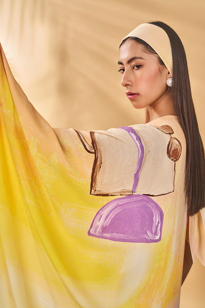 Masaba Glazing Symphony Asymmetrical Kaftan indian designer wear online shopping melange singapore