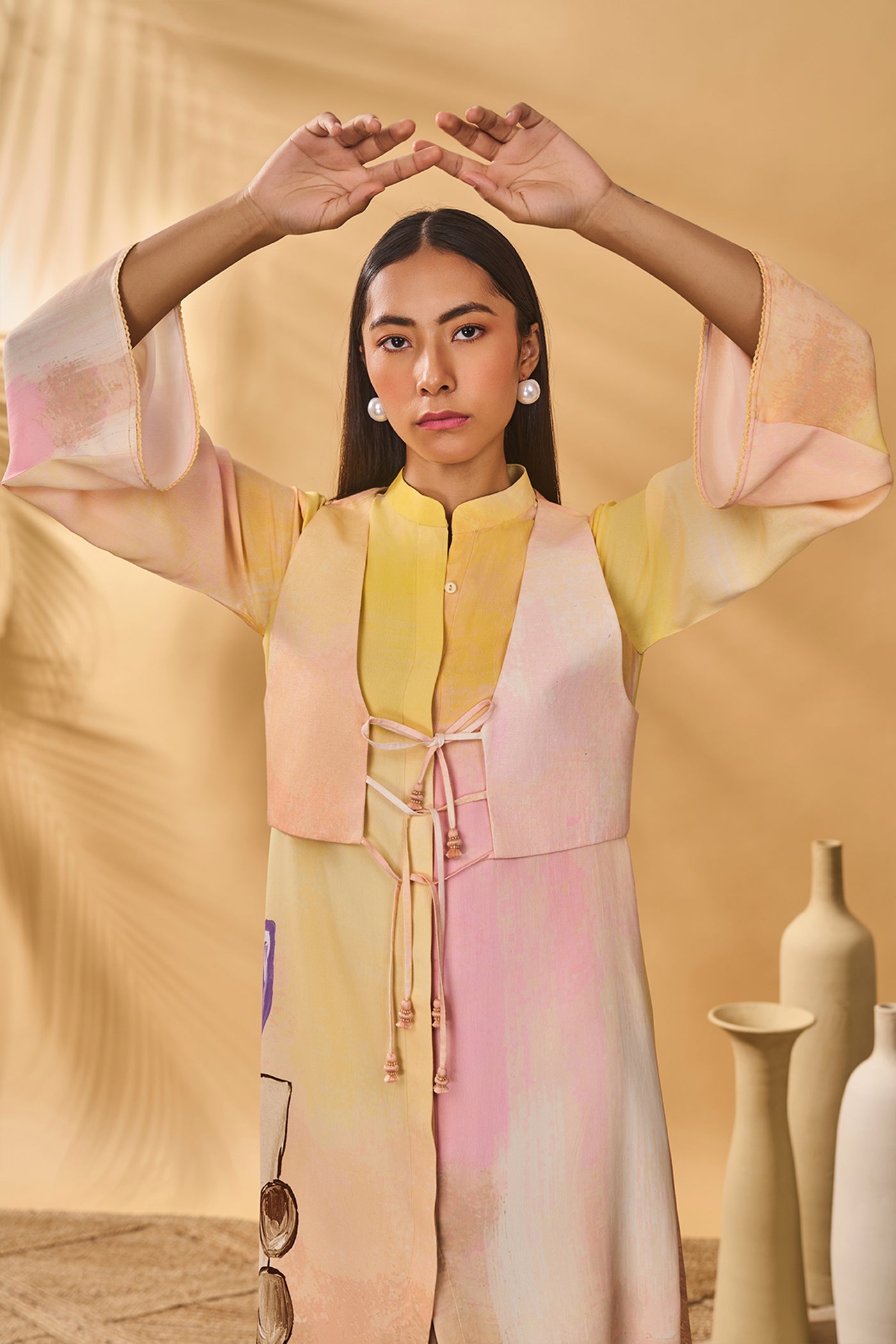 Masaba Glazing Symphony Shirt Dress Set indian designer wear online shopping melange singapore