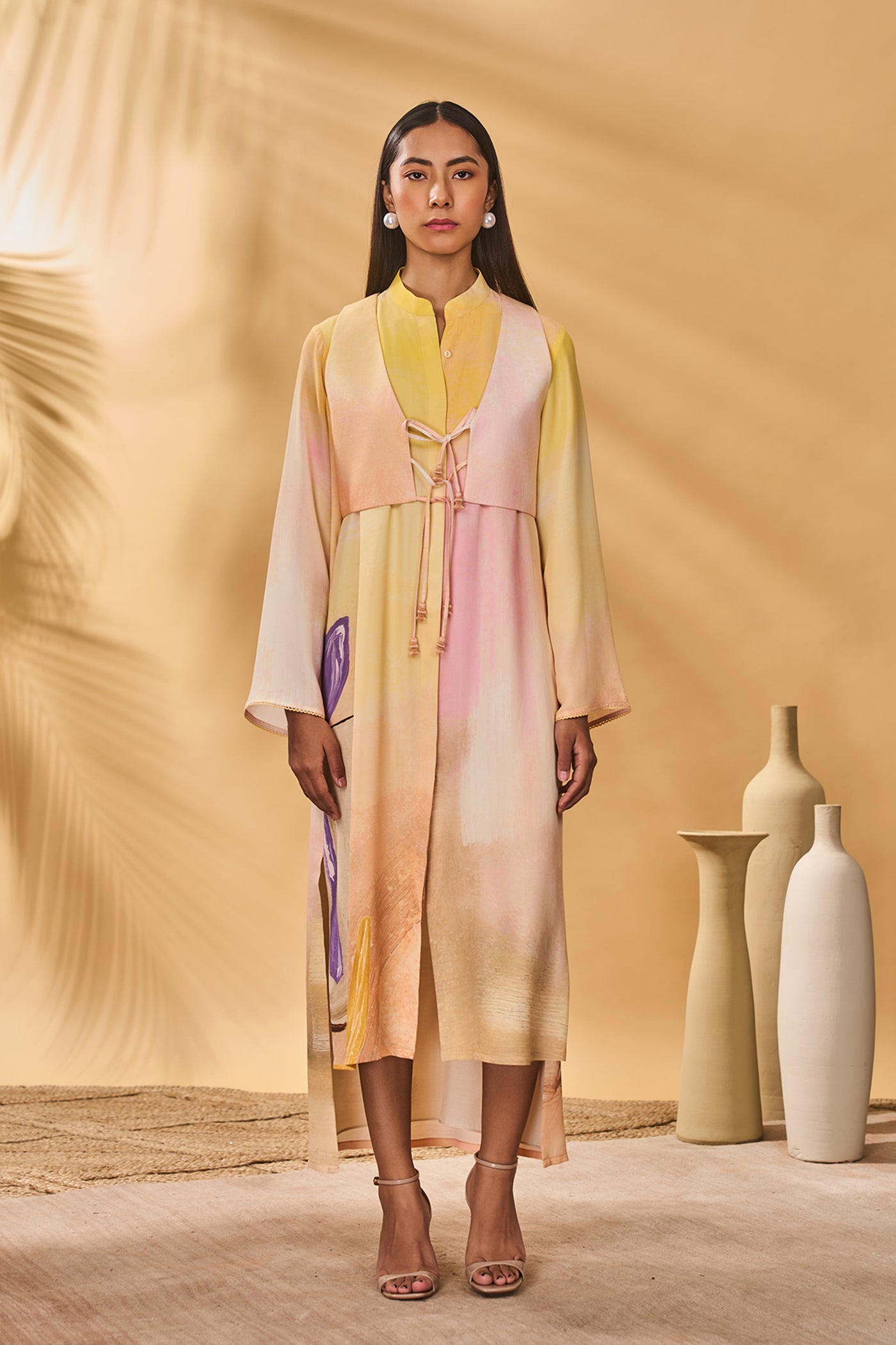 Masaba Glazing Symphony Shirt Dress Set indian designer wear online shopping melange singapore