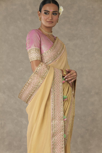 Masaba Gold Tissue Saree Indian designer wear online shopping melange singapore
