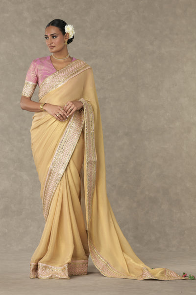 Masaba Gold Tissue Saree Indian designer wear online shopping melange singapore