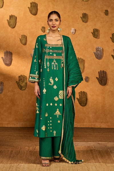 Masaba Green Folkstone Skd Set indian designer wear online shopping melange singapore 