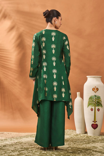 Masaba Green Traveller's Palm Tunic Set indian designer wear online shopping melange singapore