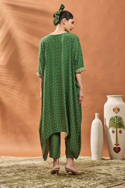 Masaba Green Tree Of Hearts Tunic Set indian designer wear online shopping melange singapore
