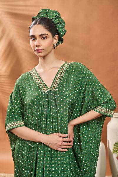 Masaba Green Tree Of Hearts Tunic Set indian designer wear online shopping melange singapore
