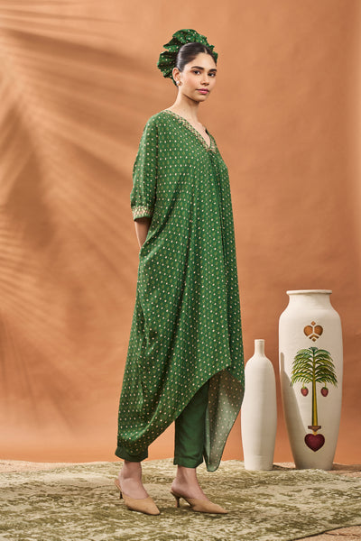 Masaba Green Tree Of Hearts Tunic Set indian designer wear online shopping melange singapore

