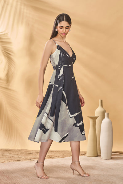 Masaba Hidden Gaze Wrap Dress indian designer wear online shopping melange singapore