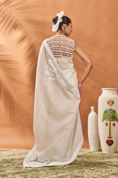 Masaba Ivory All Fours Saree indian designer wear online shopping melange singapore