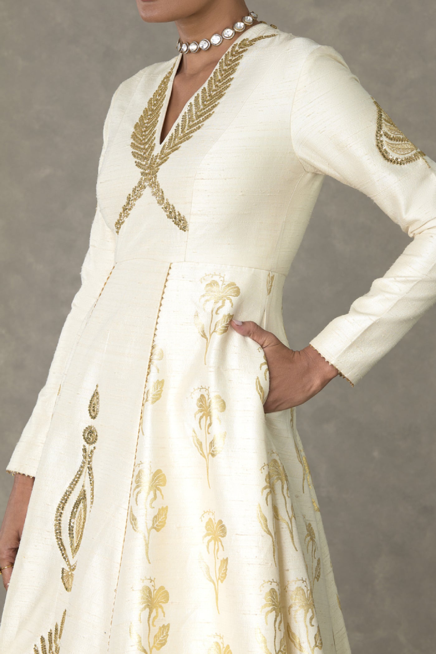 Masaba Ivory All In Bloom Gown indian designer wear online shopping melange singapore