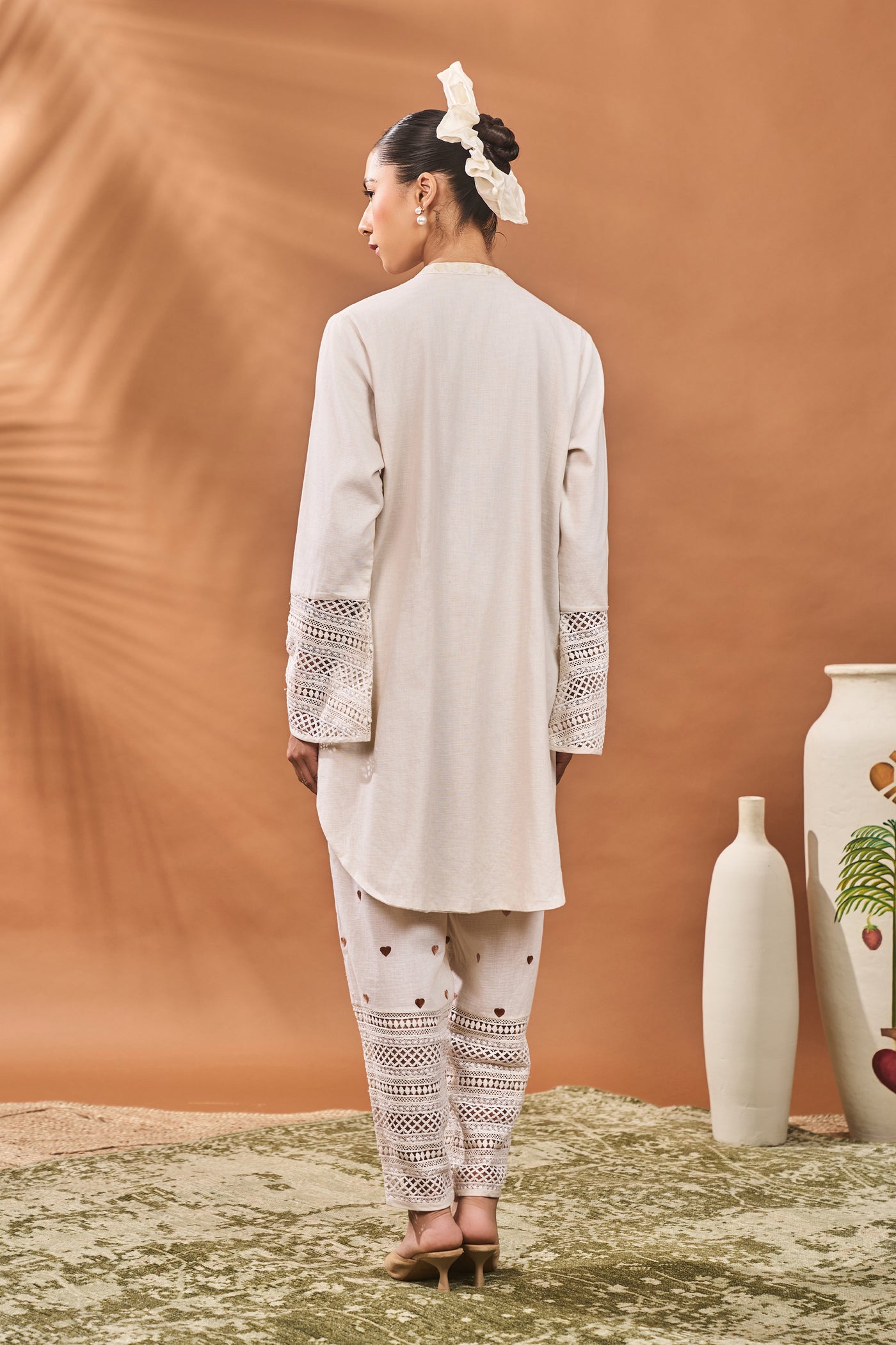 Masaba Ivory Blooming Board Tunic Set indian designer wear online shopping melange singapore