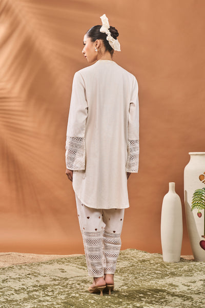 Masaba Ivory Blooming Board Tunic Set indian designer wear online shopping melange singapore
