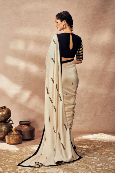 Masaba Ivory Coin Work Saree indian designer wear online shopping melange singapore