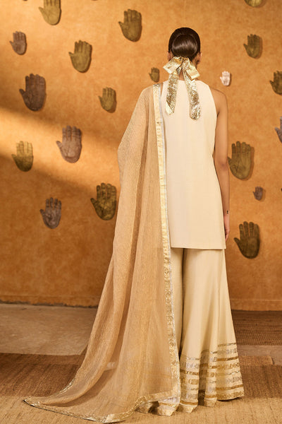 Masaba Ivory Gilded Sharara Set indian designer wear online shopping melange singapore 