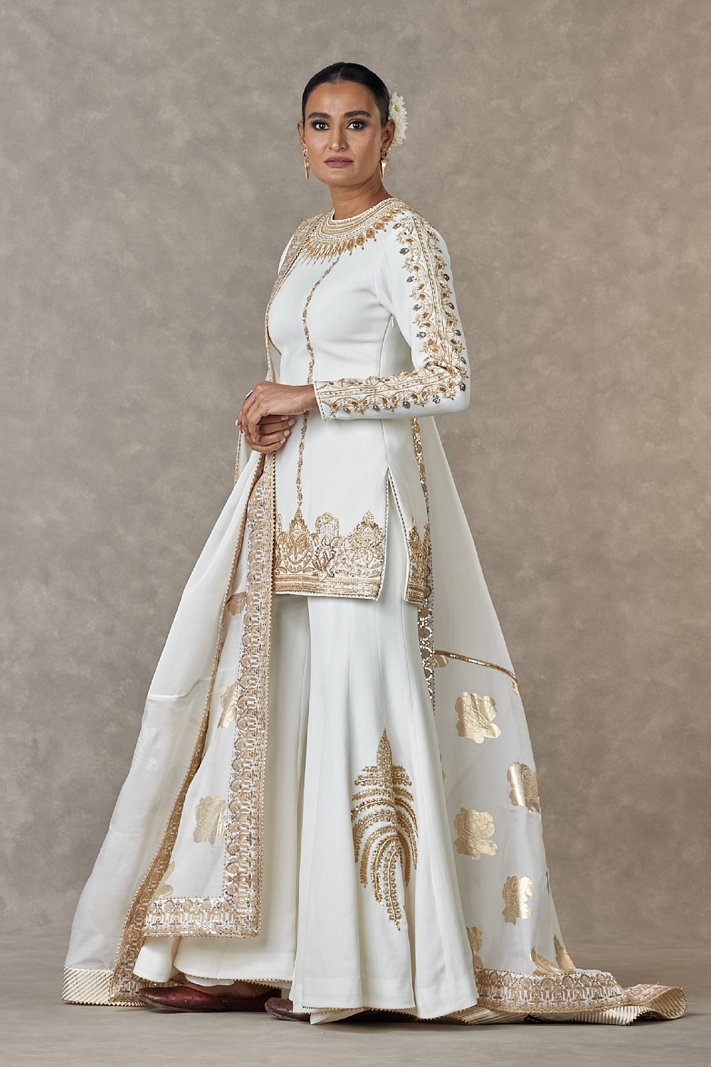Masaba Ivory Gulaab Sharara Set indian designer wear online shopping melange singapore