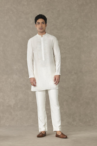 Masaba Menswear Ivory Pearl Kurta Set Indian designer wear online shopping melange singapore